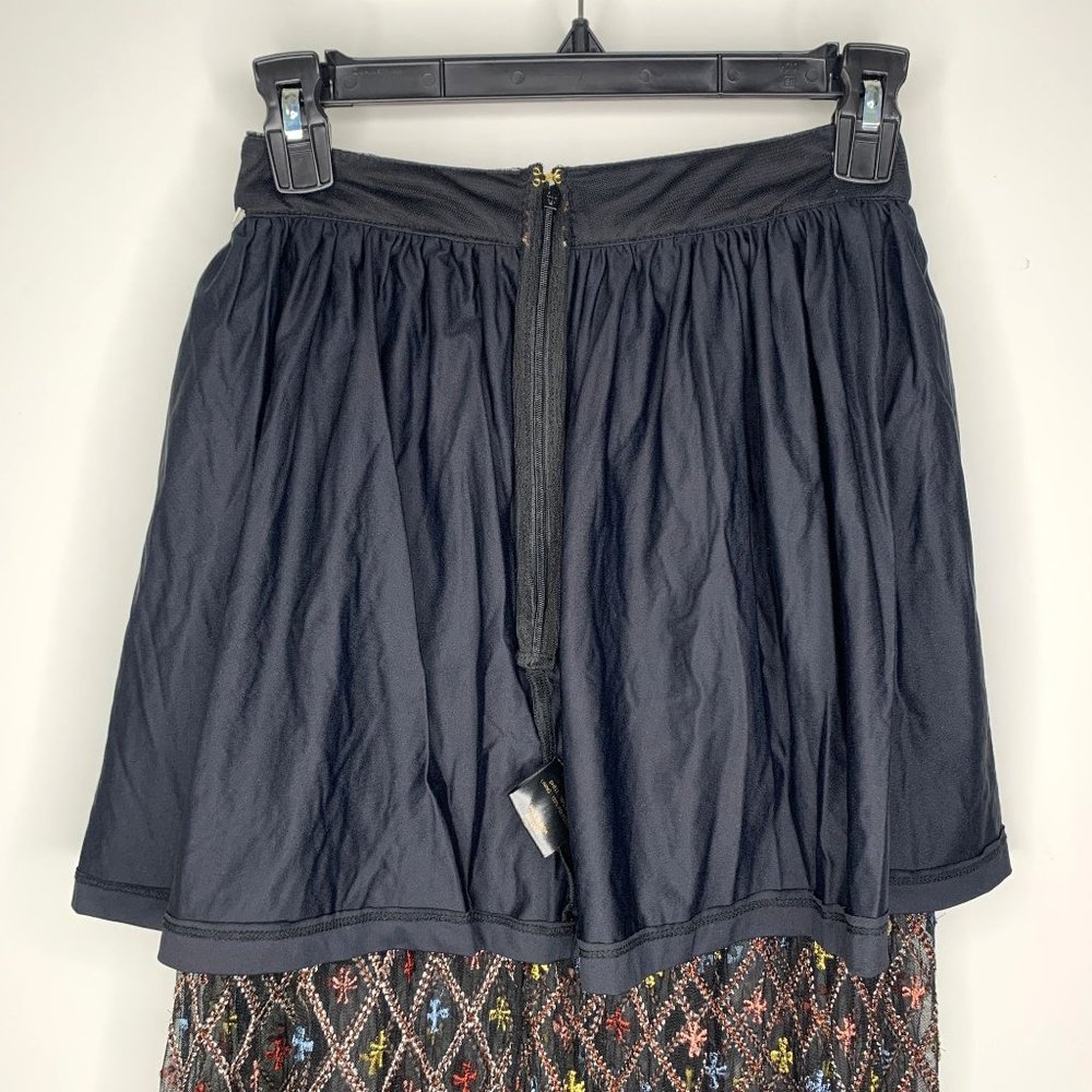 NWT TULAROSA Lexi Beaded Embroidered Black Sheer Maxi Skirt‎ Sz XXS - Picture 12 of 15